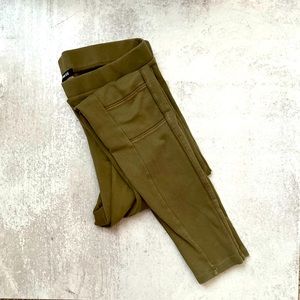 Express Olive Green Moto Leggings